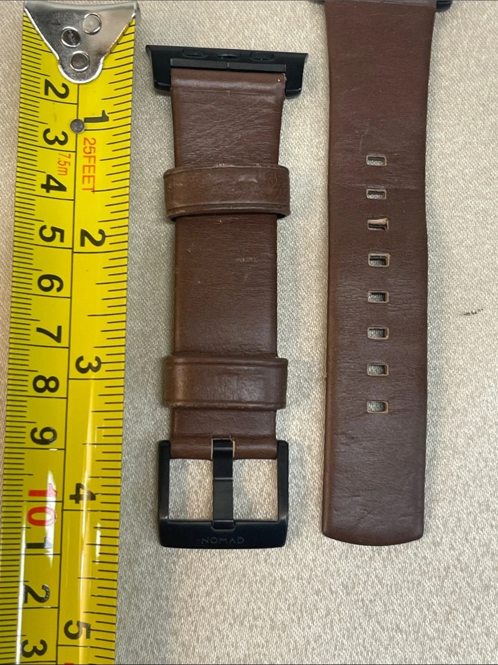 Nomad Brown Leather Watch Band with Navy Perforated Sport Strap set of 2